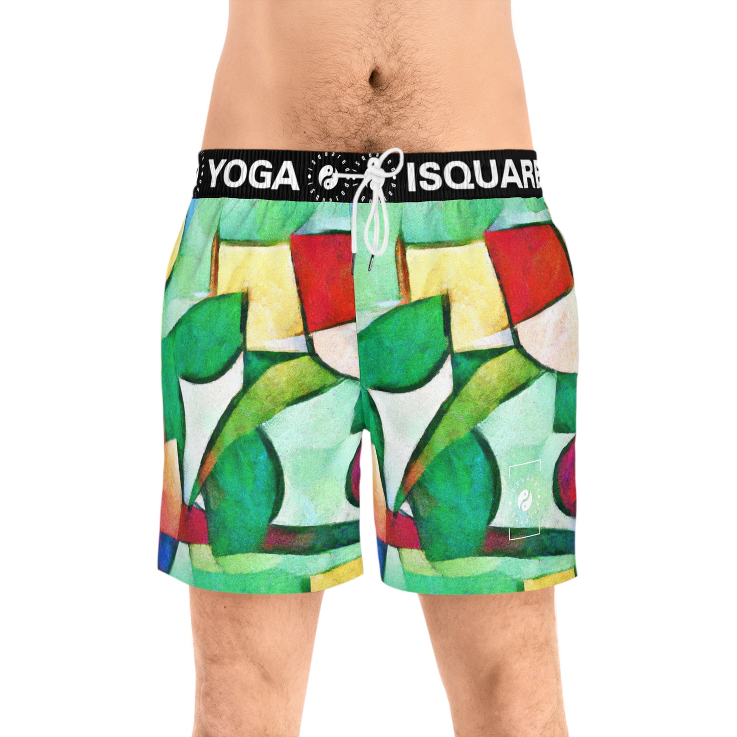 "Chromatic Arcadia" - Swim Shorts (Mid-Length) for Men