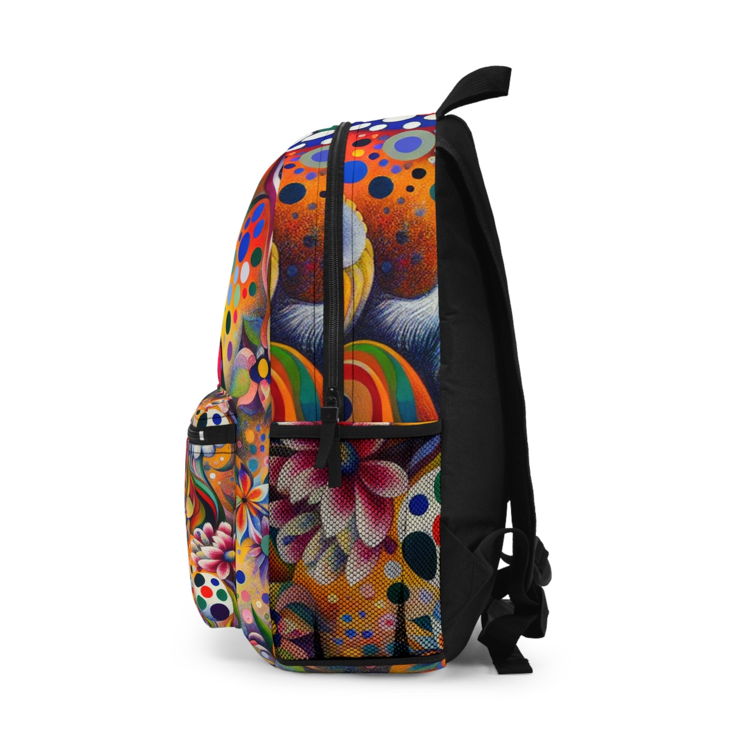 "Polka Petals in Yogic Surrealism: An Artistic Salute to Kusama and Kahlo" - Backpack