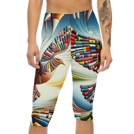 "Global Tapestry of Tranquility" - Capri Shorts
