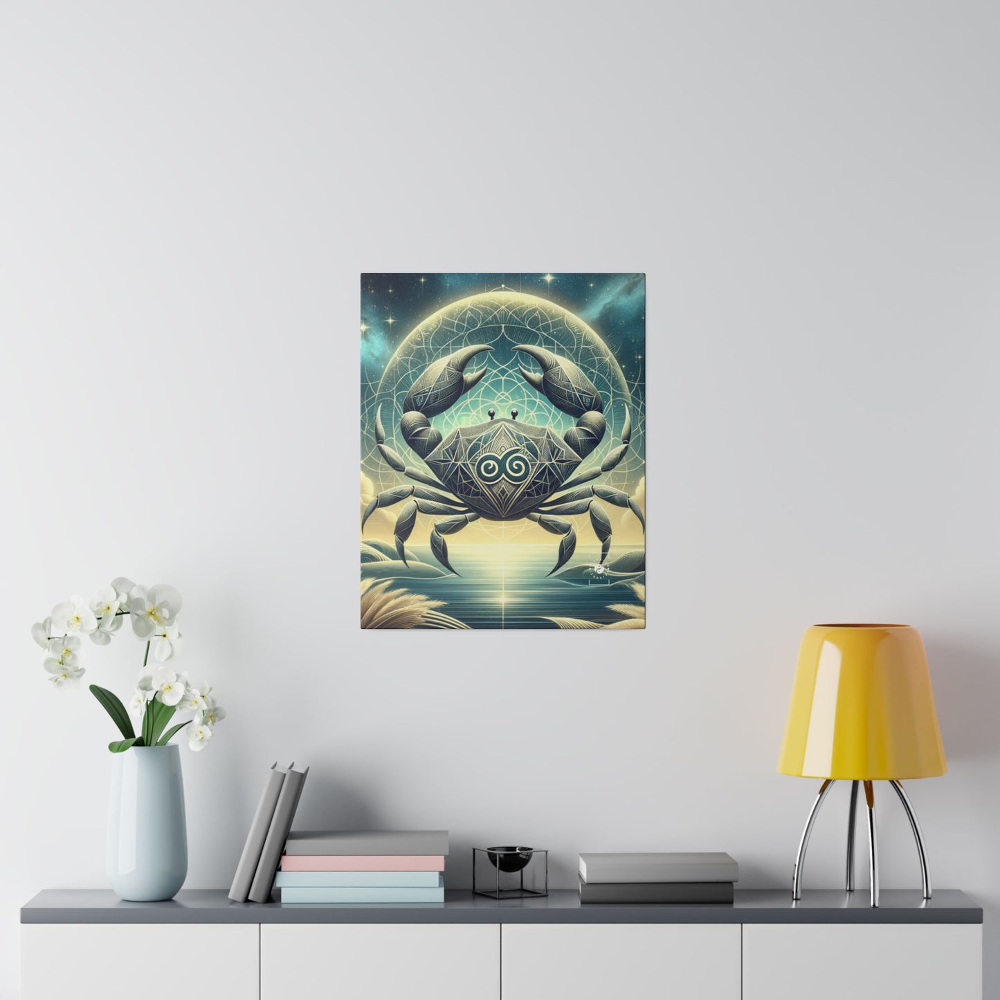 Crab Constellation Yoga - Art Print Canvas