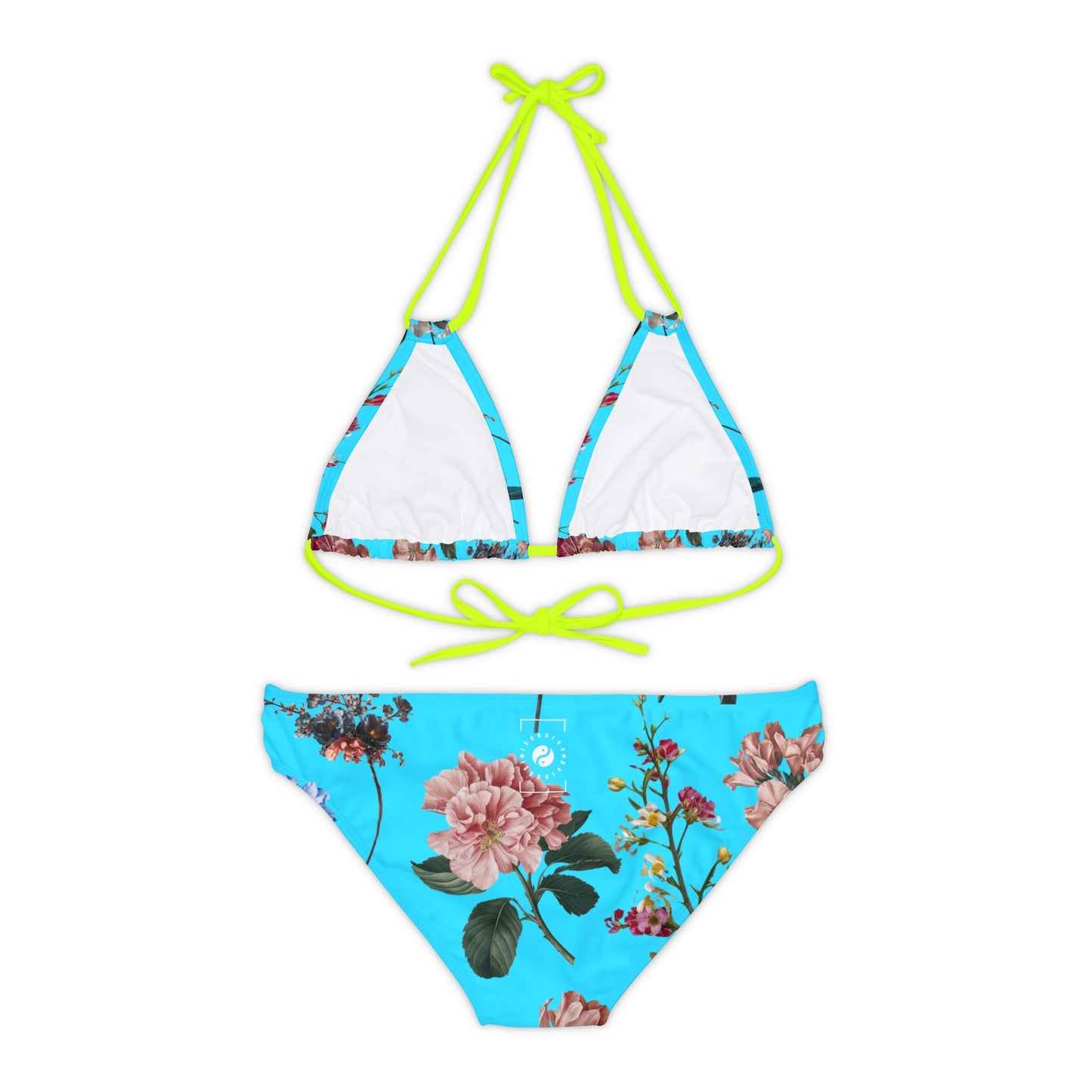 Botanicals on Azure - Ensemble bikini à lacets