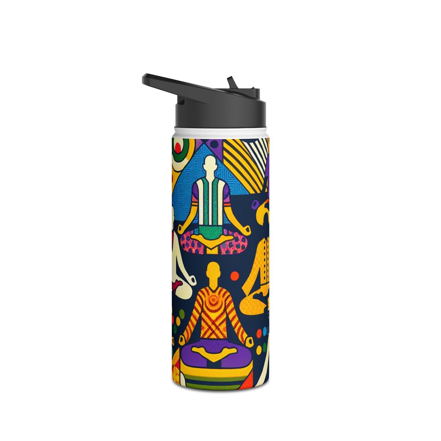 Vibrant Sadana: Prana in Nouveau Réalité - Water Bottle