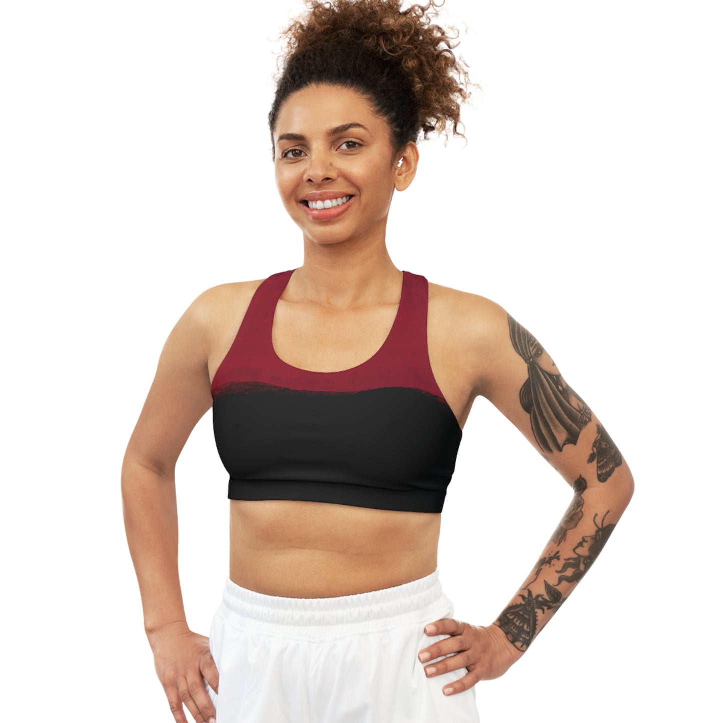 Nocturnal Vermillion - Seamless Sports Bra