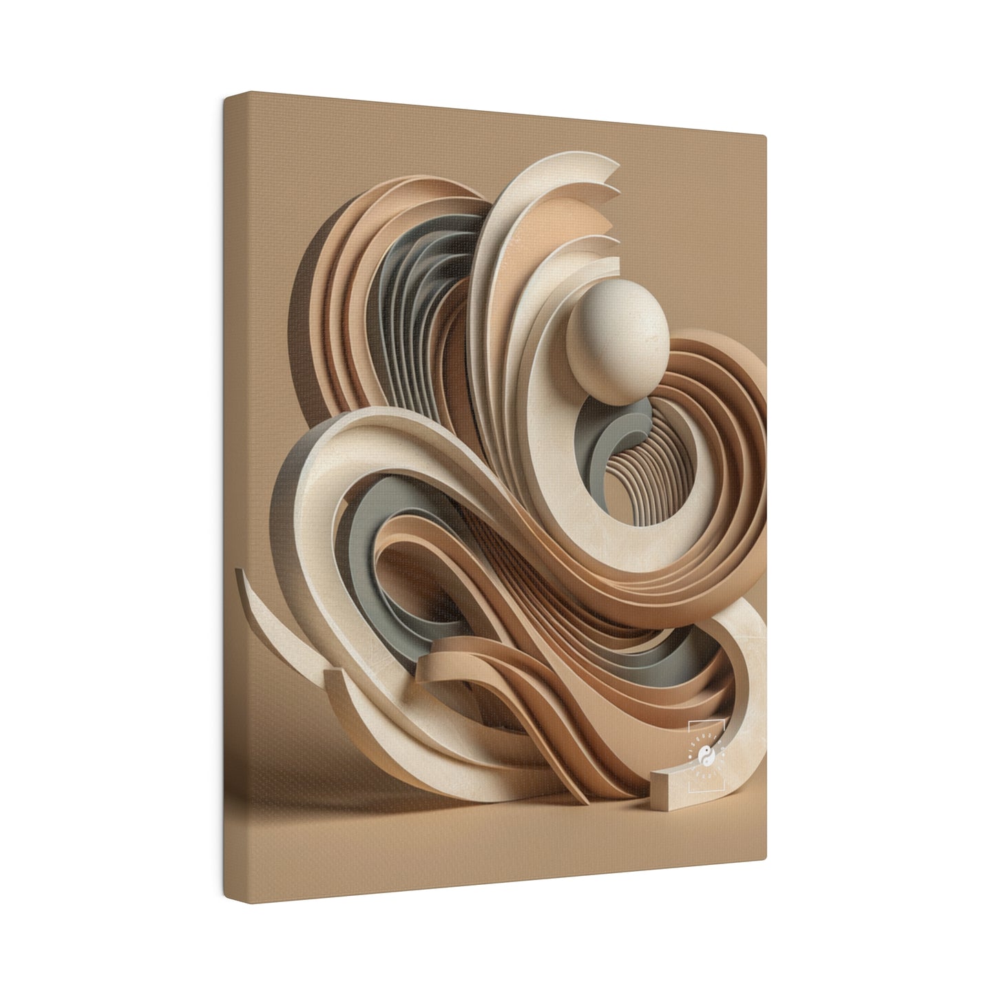 "Hepworth Hues: An Earth Tone Symphony" - Art Print Canvas