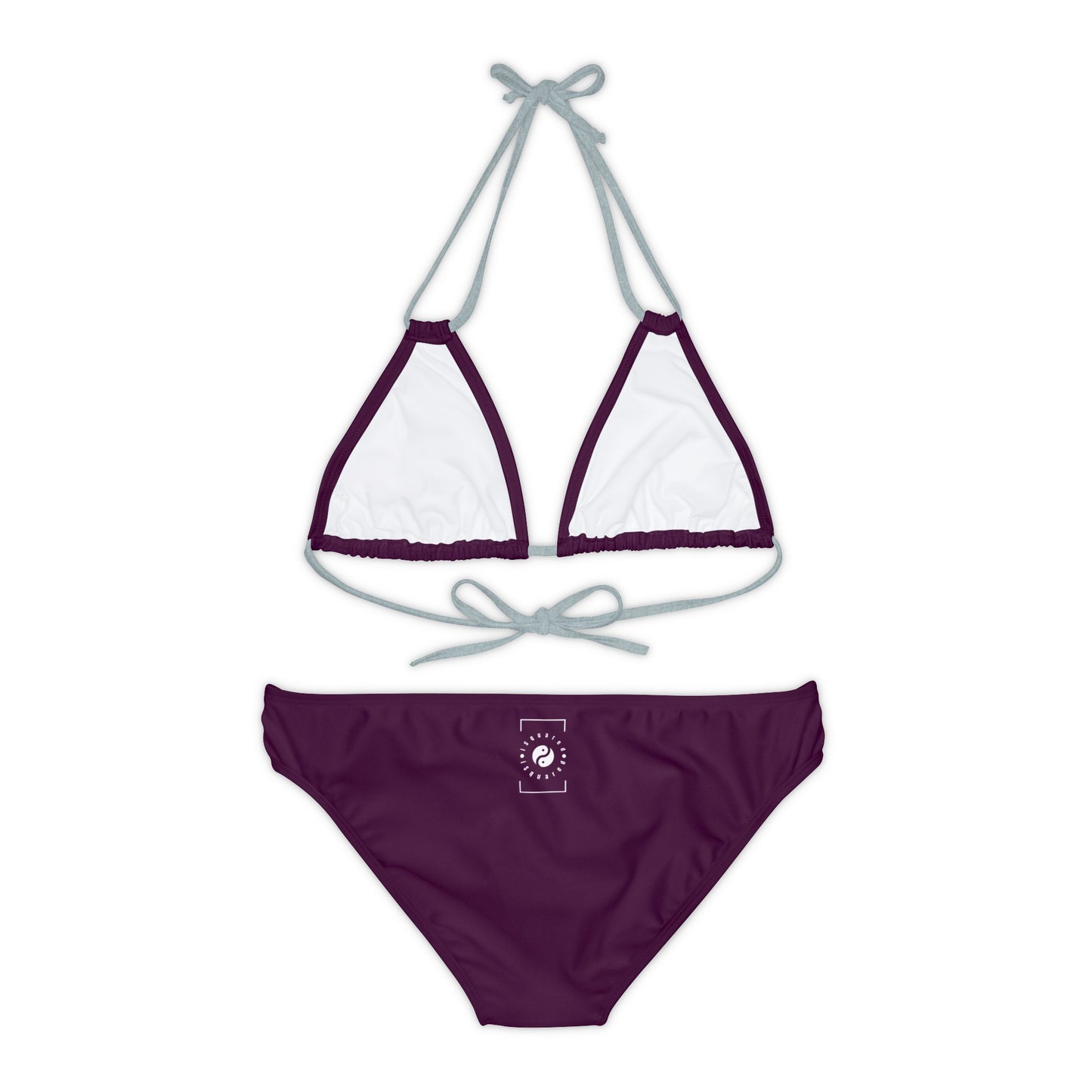 Deep Burgundy - Lace-up Bikini Set