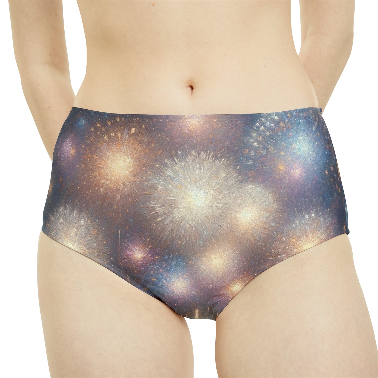 "Manet's Midnight Marvels" - High Waisted Bikini Bottom