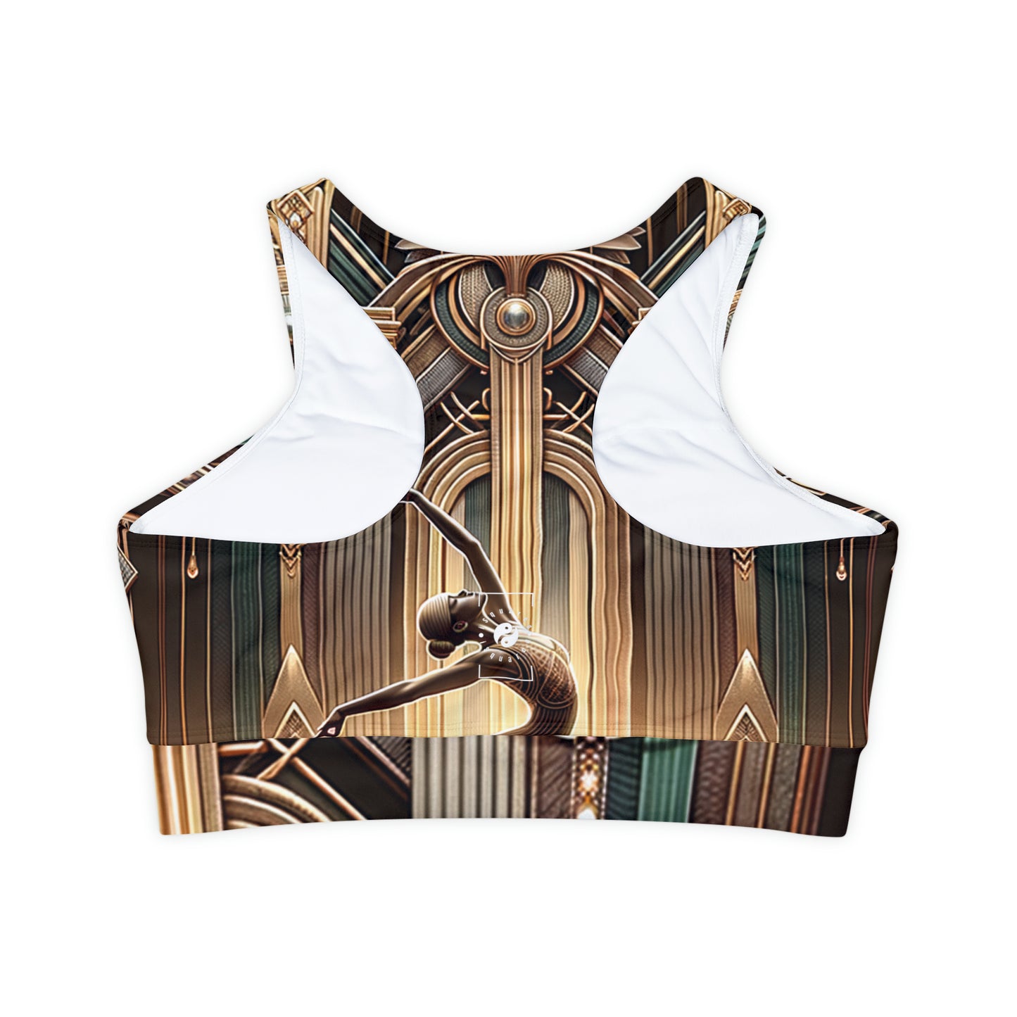 Deco Serenity: A Fusion of Opulence and Zen - Lined & Padded Sports Bra