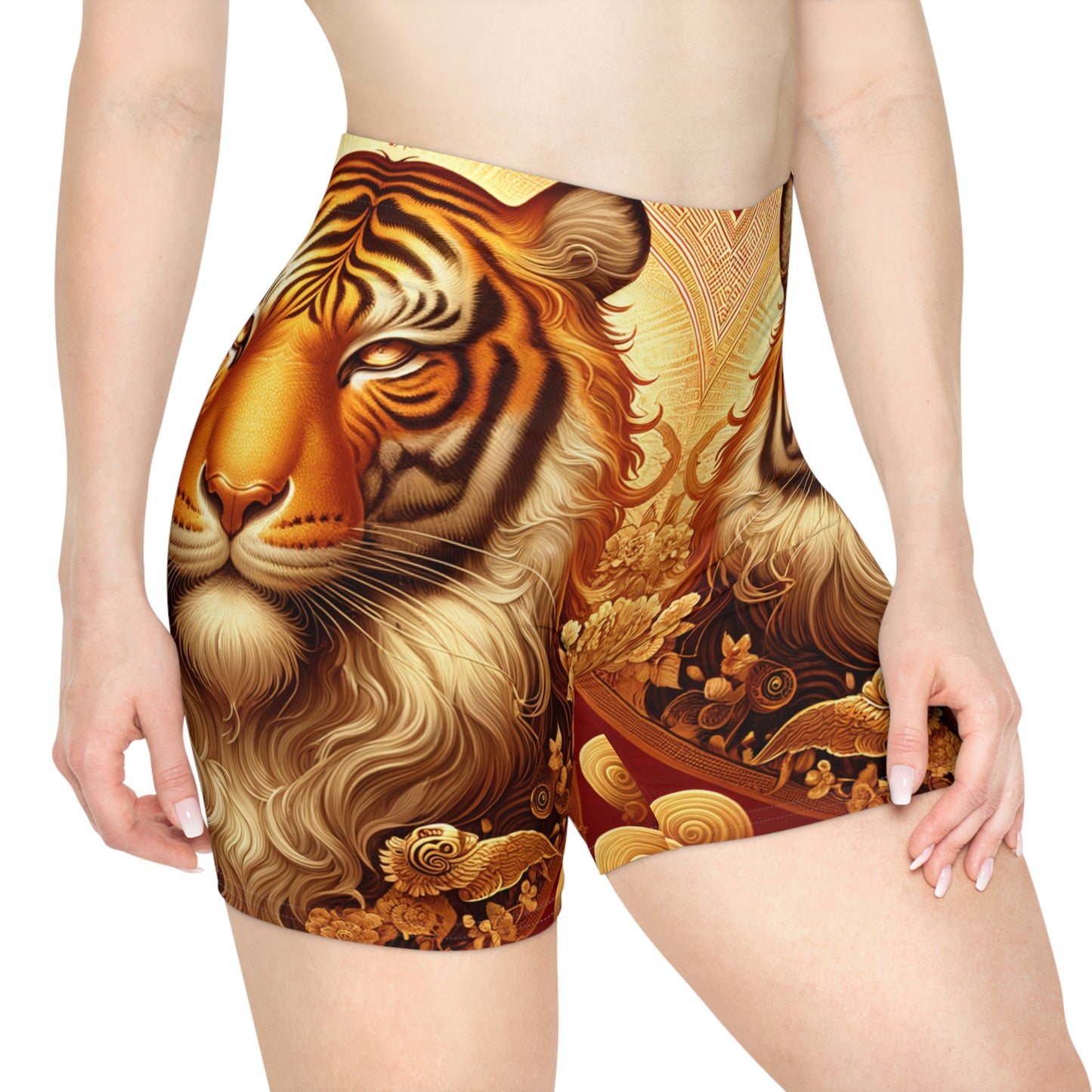 "Golden Majesty: Ascension of the Lunar Tiger" - Hot Yoga Short