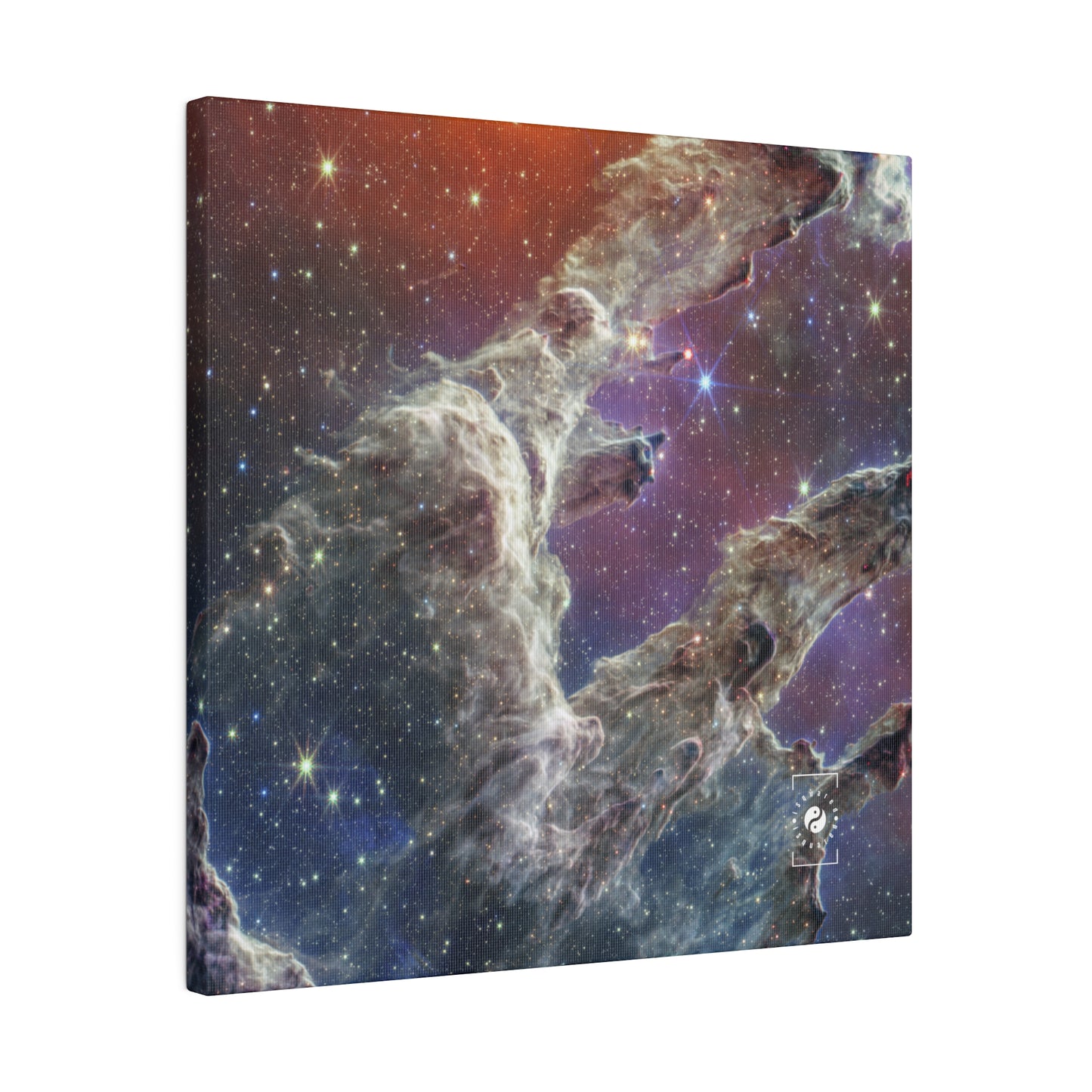 Pillars of Creation (NIRCam and MIRI Composite Image) - JWST Collection - Art Print Canvas