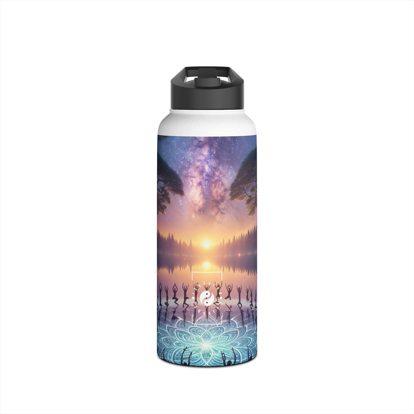 "Celestial Serenity: Mandala's Reflection" - Water Bottle