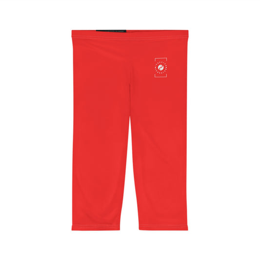 Bright Red FF3131 - Capri Shorts