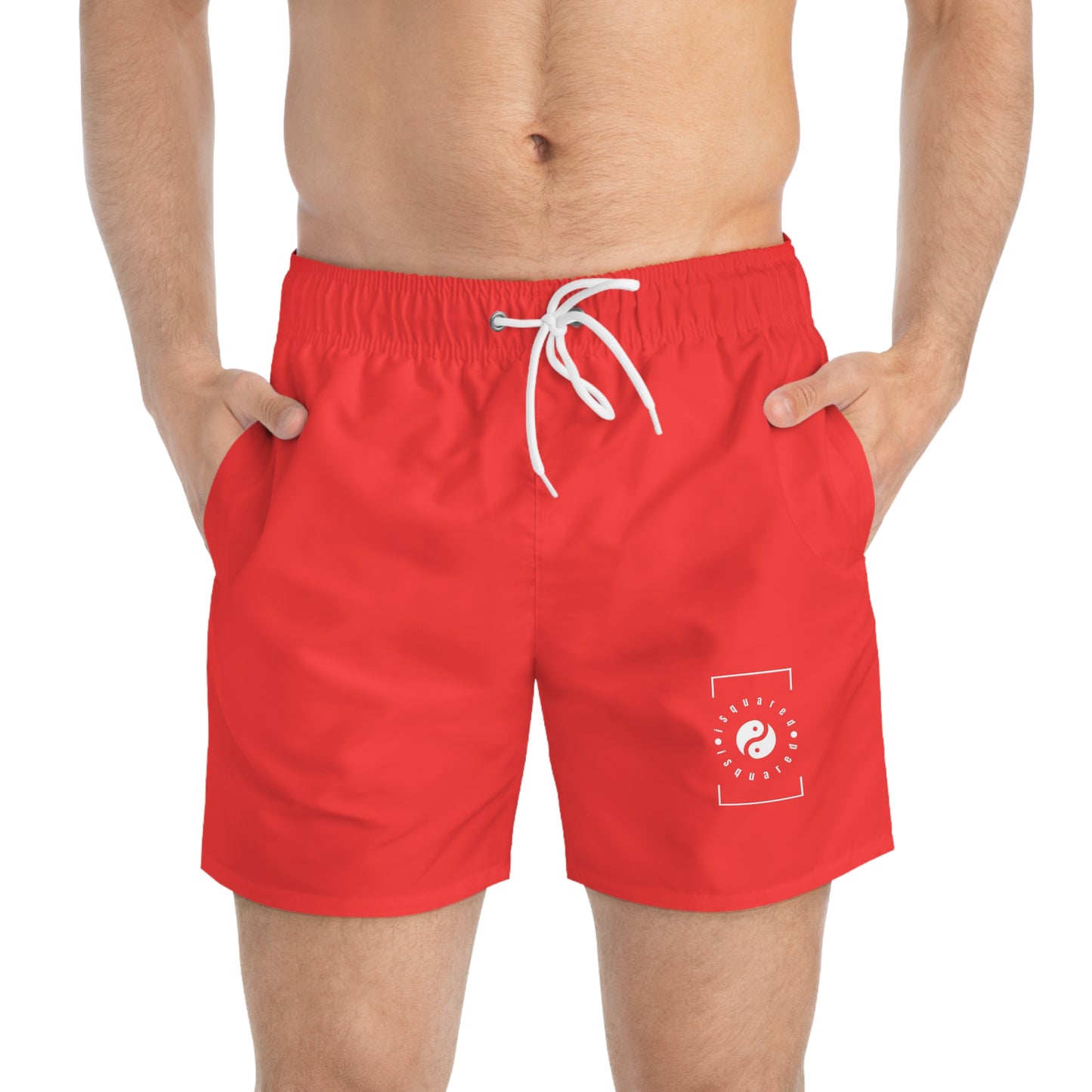 Bright Red FF3131 - Swim Trunks for Men
