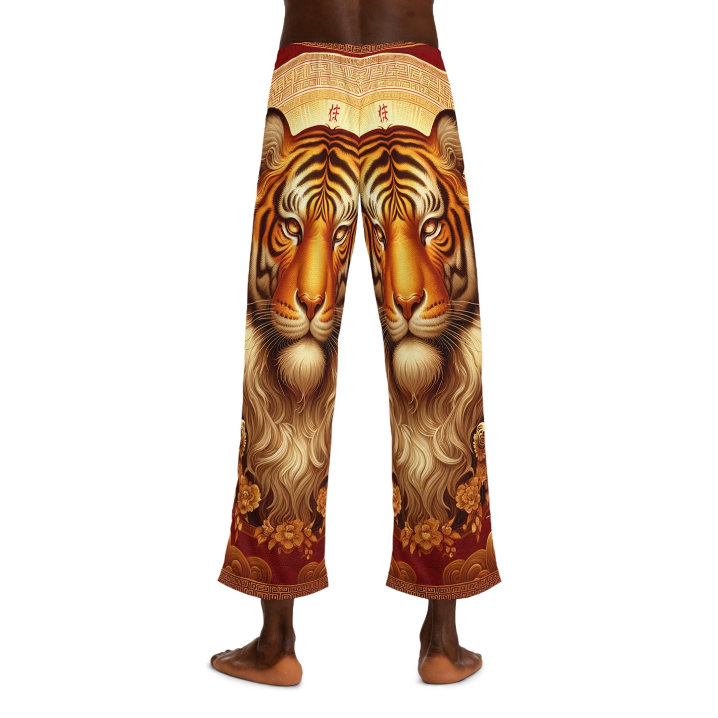 "Golden Majesty: Ascension of the Lunar Tiger" - men's Lounge Pants