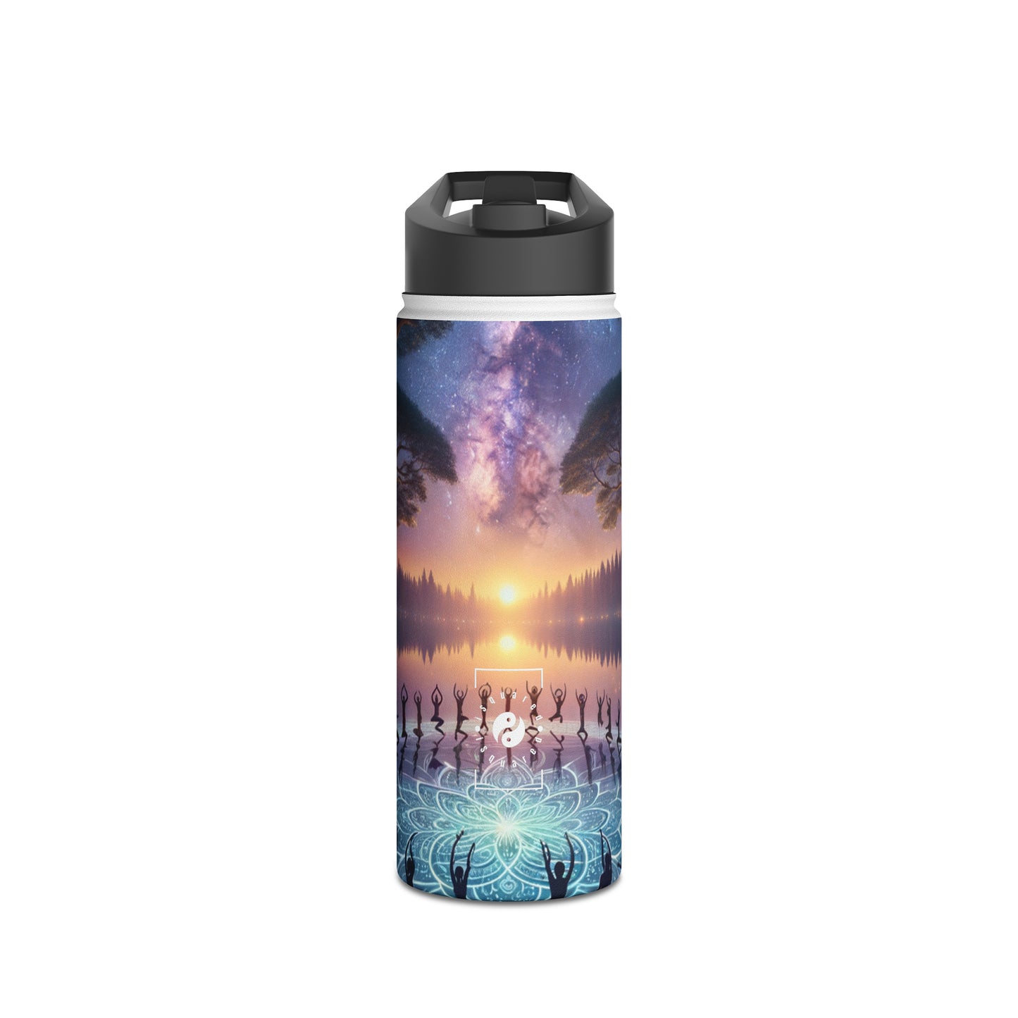 "Celestial Serenity: Mandala's Reflection" - Water Bottle