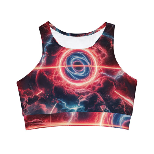 Cosmic Fusion - High Neck Crop Top