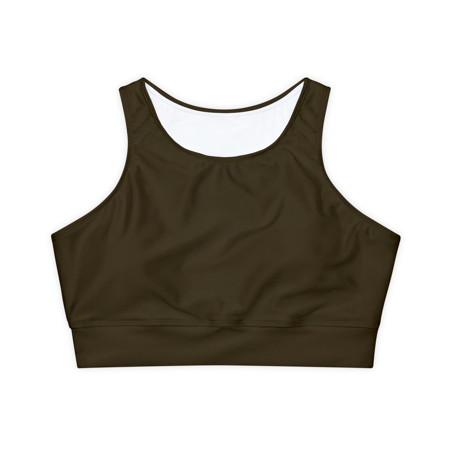 Earthy Brown - Lined & Padded Sports Bra