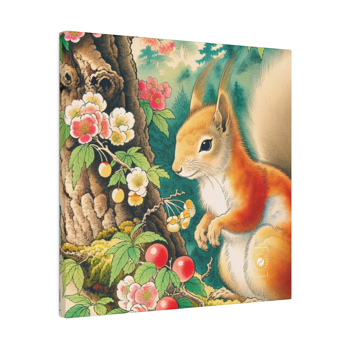 Squirrel's Serenity  - Art Print Canvas