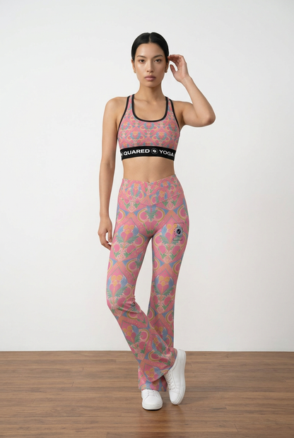 Jaipur Love - Cross Waisted Flair Leggings