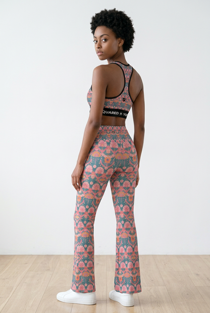 Jaipur Love - Cross Waisted Flair Leggings