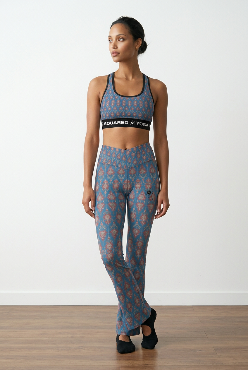 Jaipur Love - Cross Waisted Flair Leggings