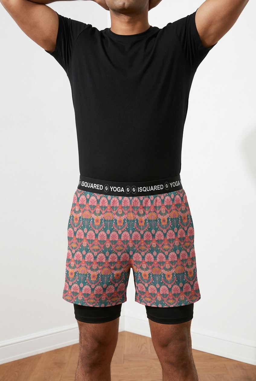 Jaipur Love - Compression Yoga Shorts