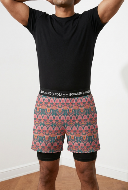 Jaipur Love - Compression Yoga Shorts