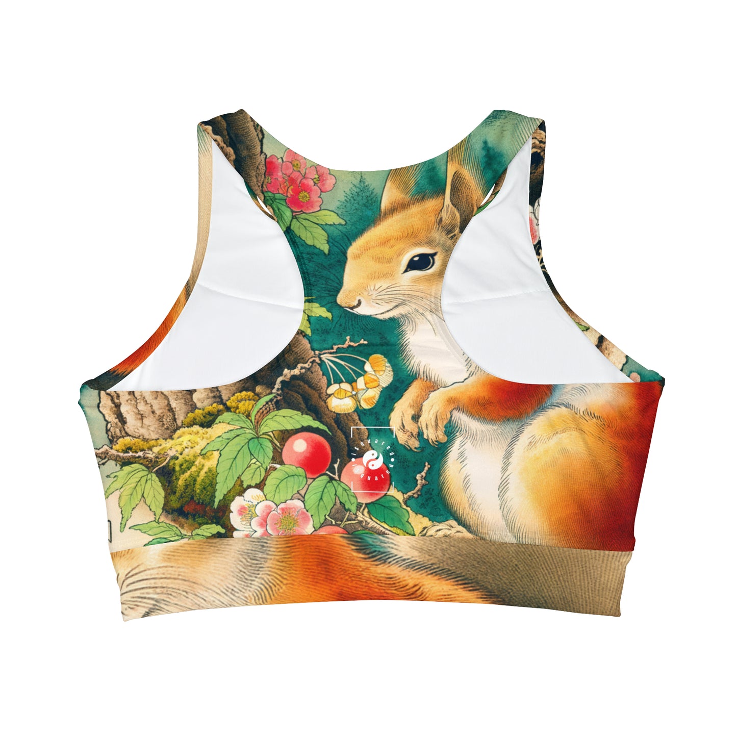 Squirrel's Serenity  - High Neck Crop Top