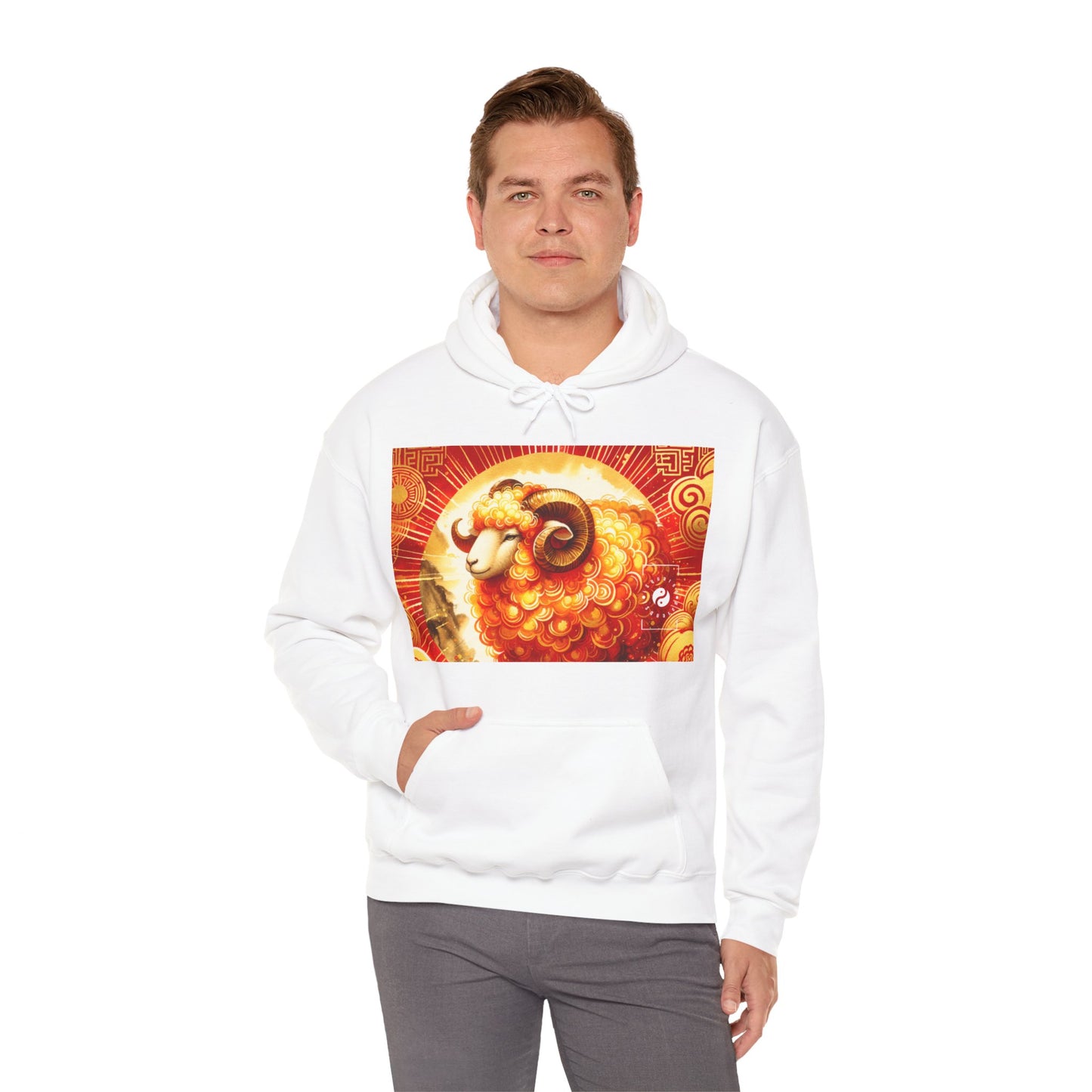 "Auspicious Gold of Divine Ewe: A Lunar New Year Revelry" - Hoodie