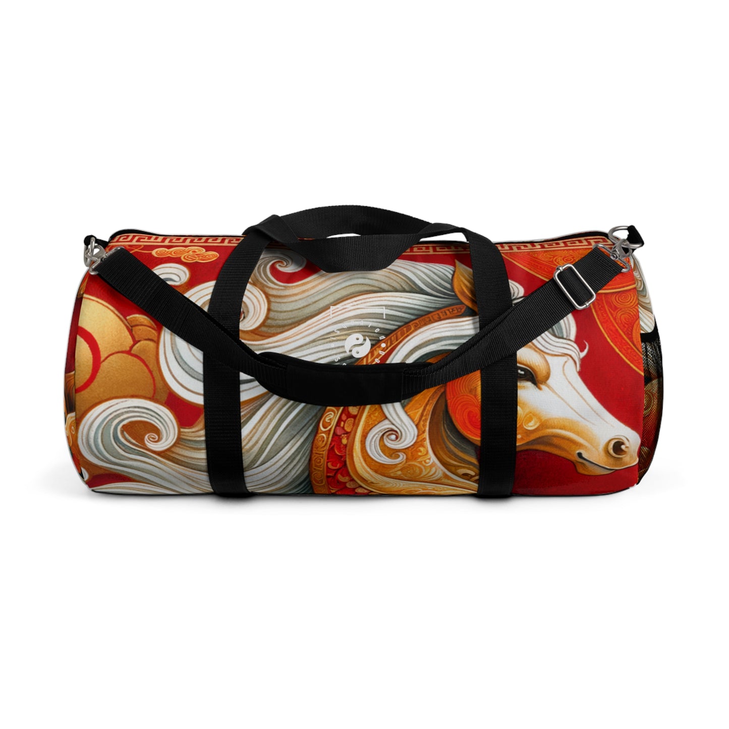 "Gold Gallop on Vermilion Vista: A Lunar New Year’s Ode" - Duffle Bag