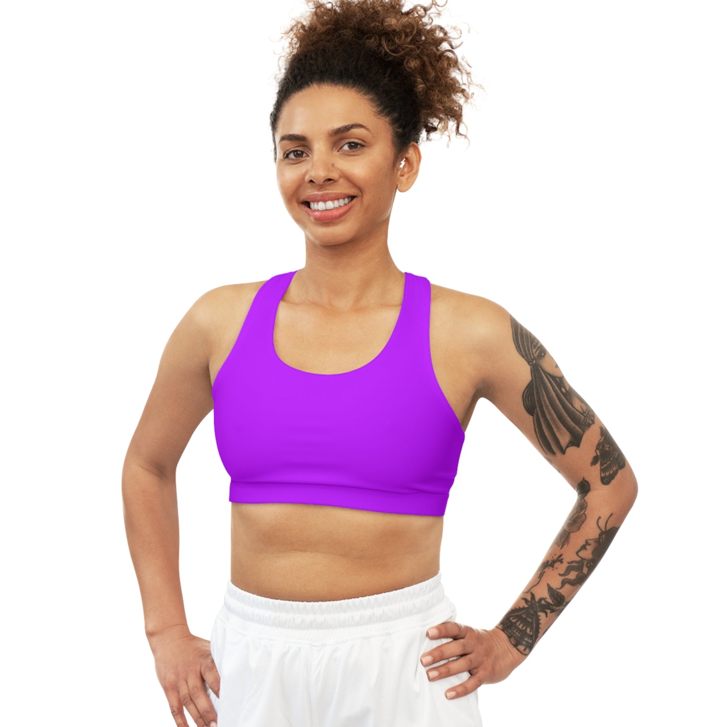 #BF00FF Electric Purple - Seamless Sports Bra