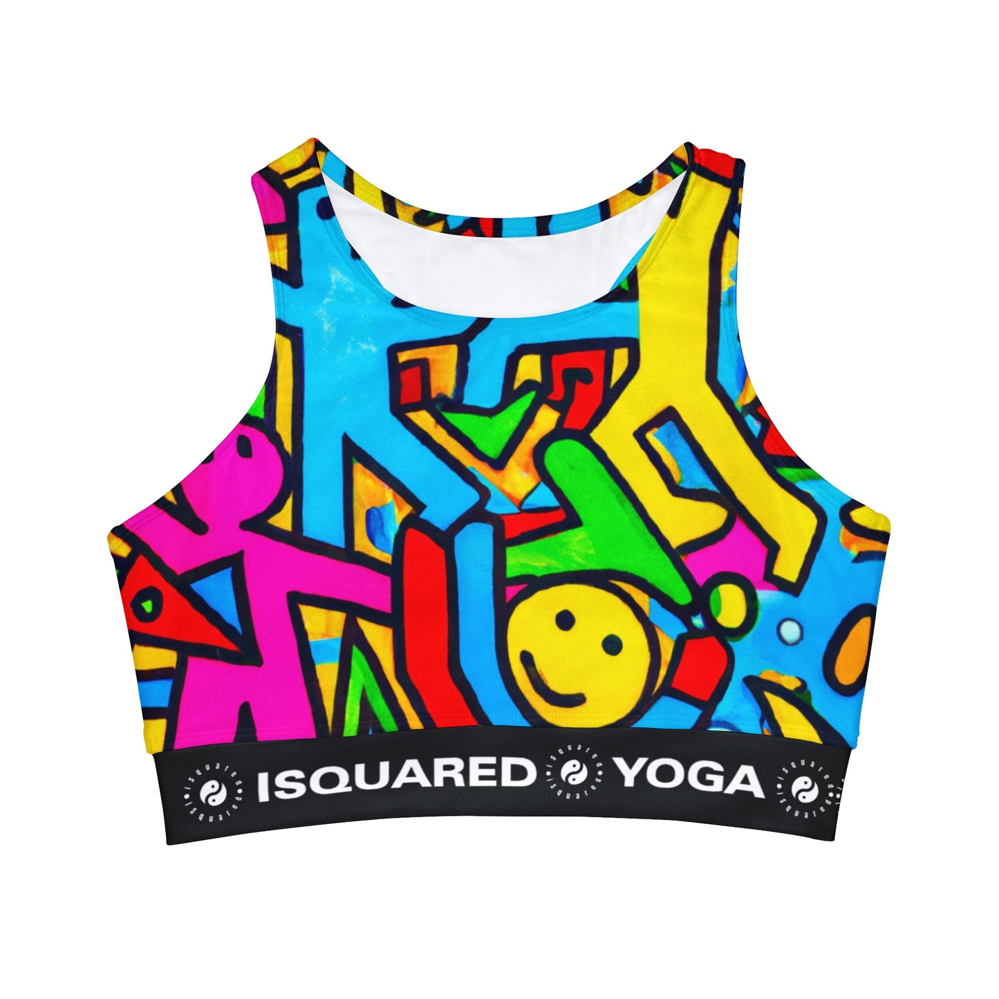 symbols of happiness - High Neck Crop Top