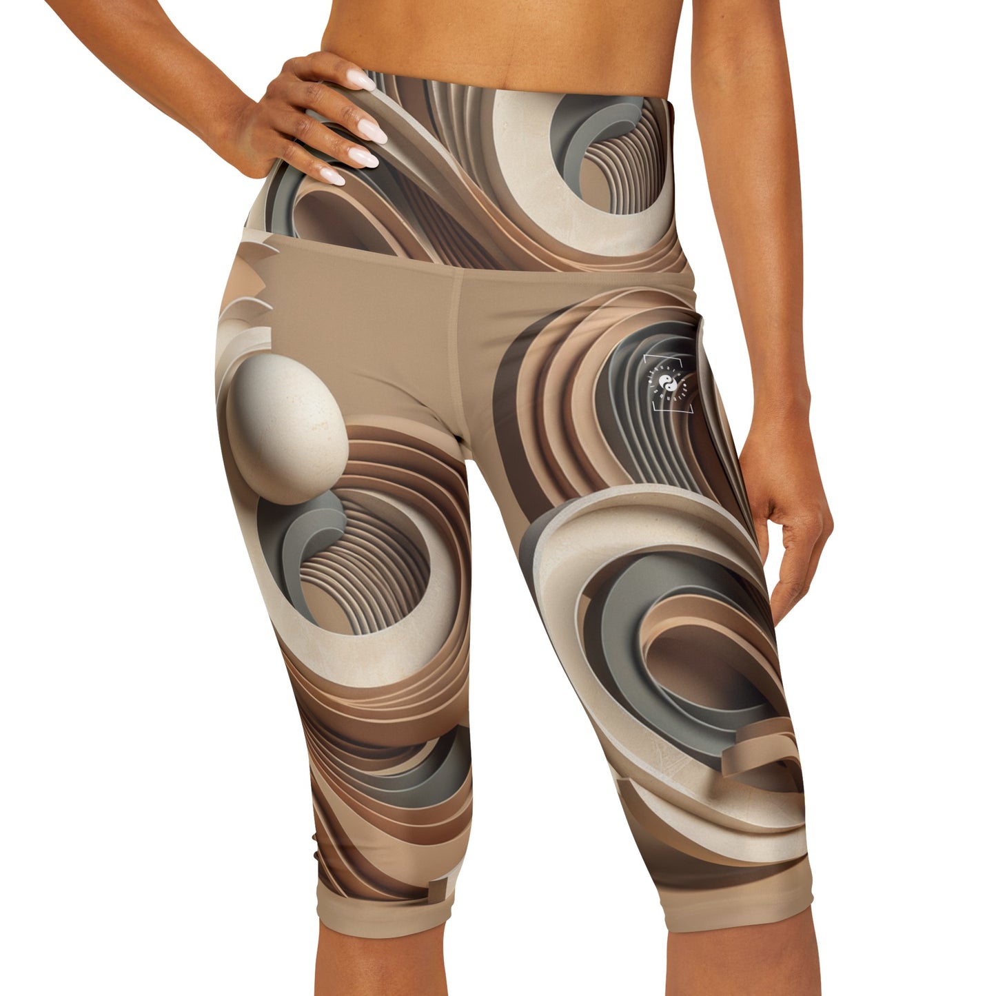 "Hepworth Hues : Une symphonie aux tons terrestres" - Leggings Capri taille haute