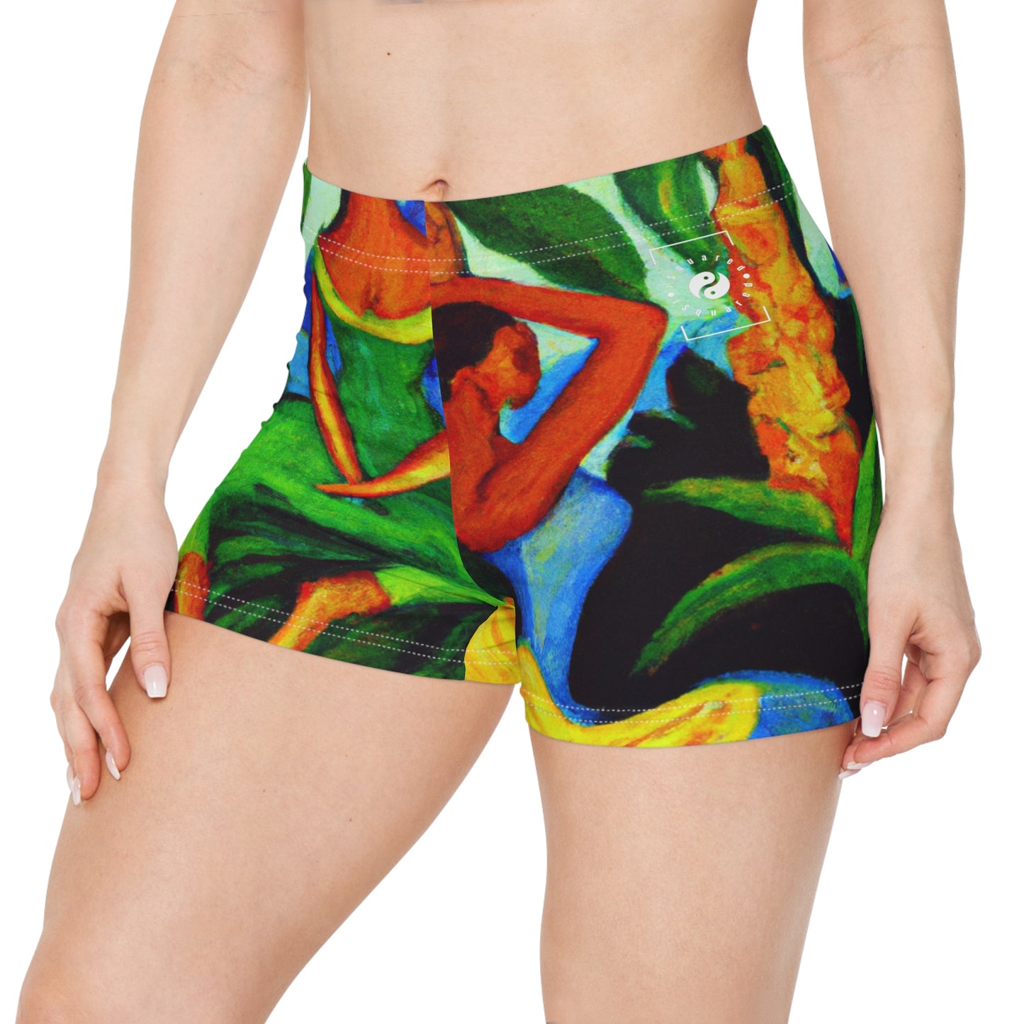 "Tropical Sutra Vivarium" - Mini Hot Yoga Short