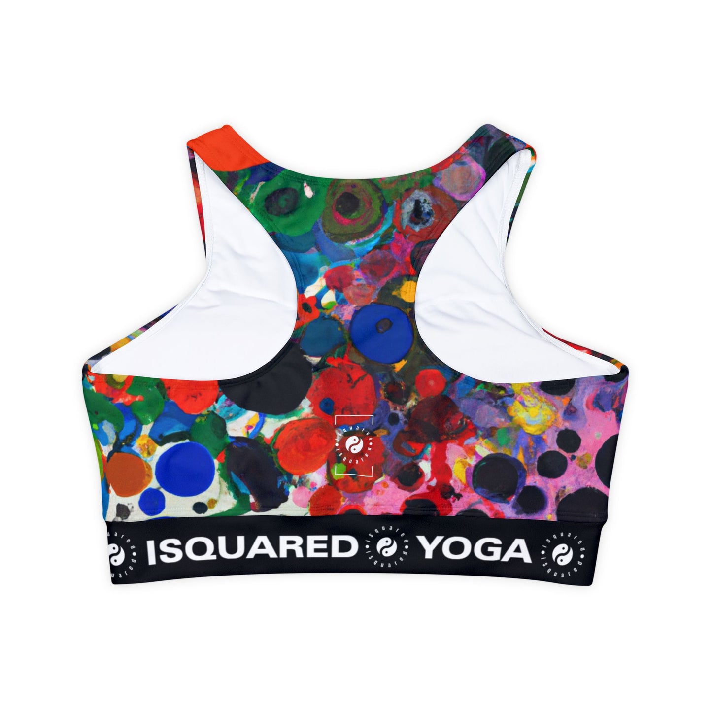 Ink drops meditation - Lined & Padded Sports Bra