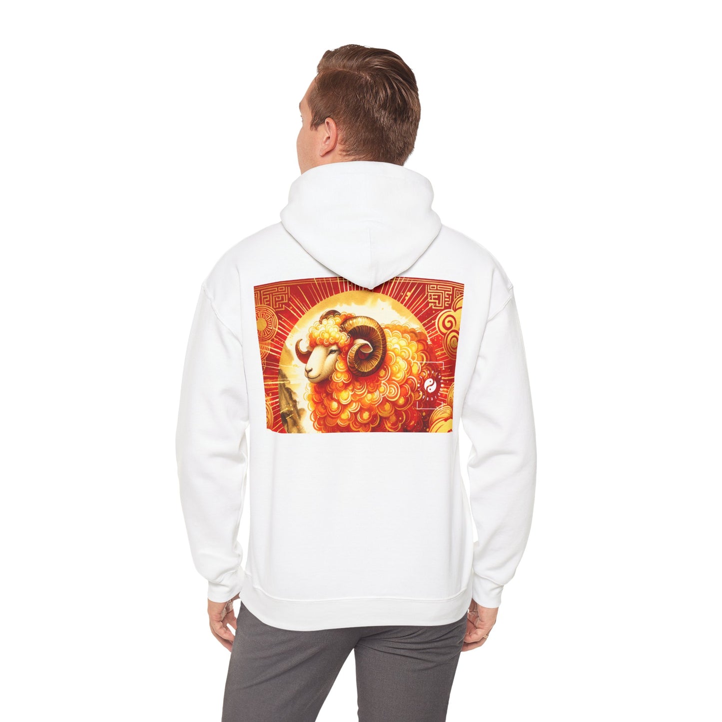 "Auspicious Gold of Divine Ewe: A Lunar New Year Revelry" - Hoodie