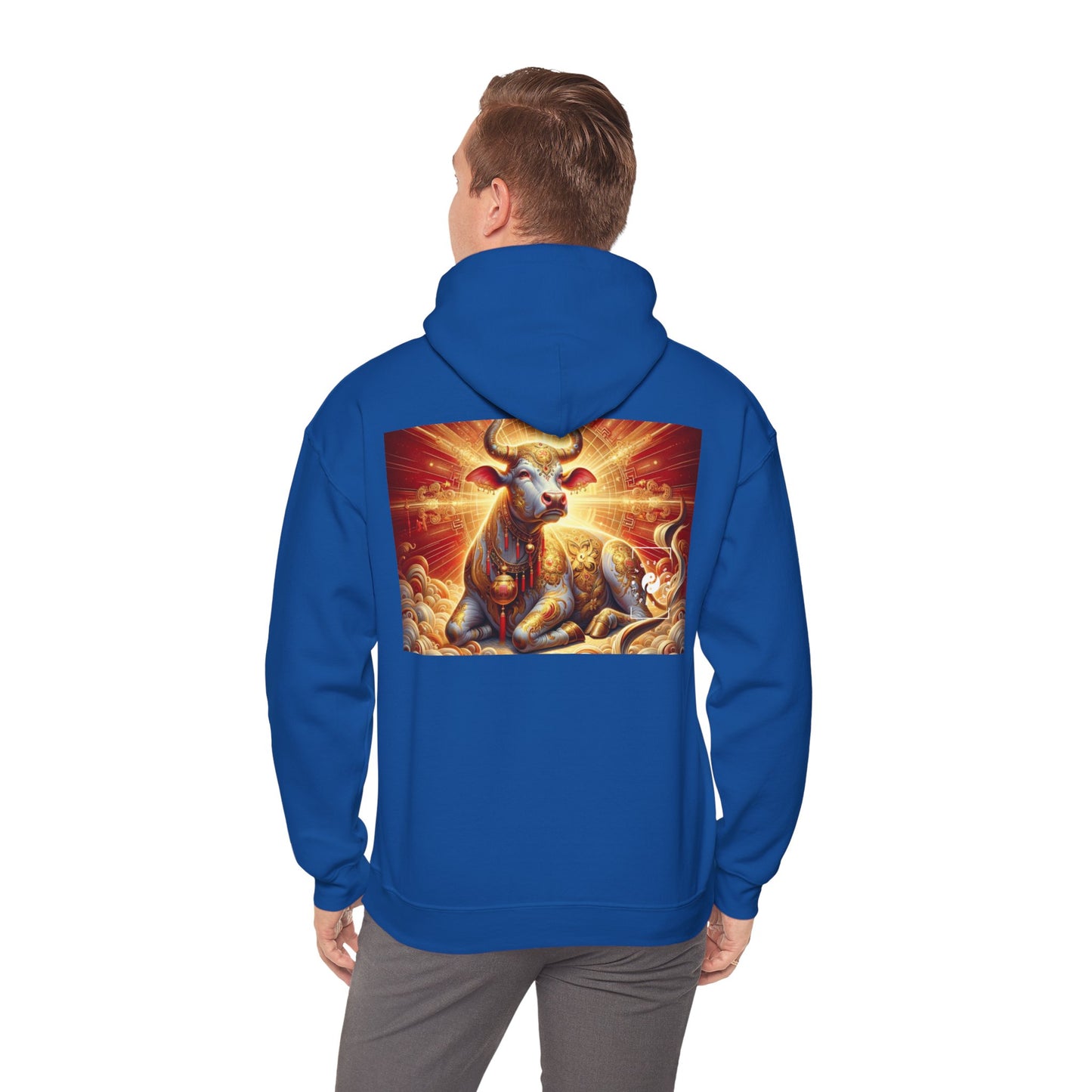 "Golden Euphoria: A Dance of the Divine Bovine" - Hoodie