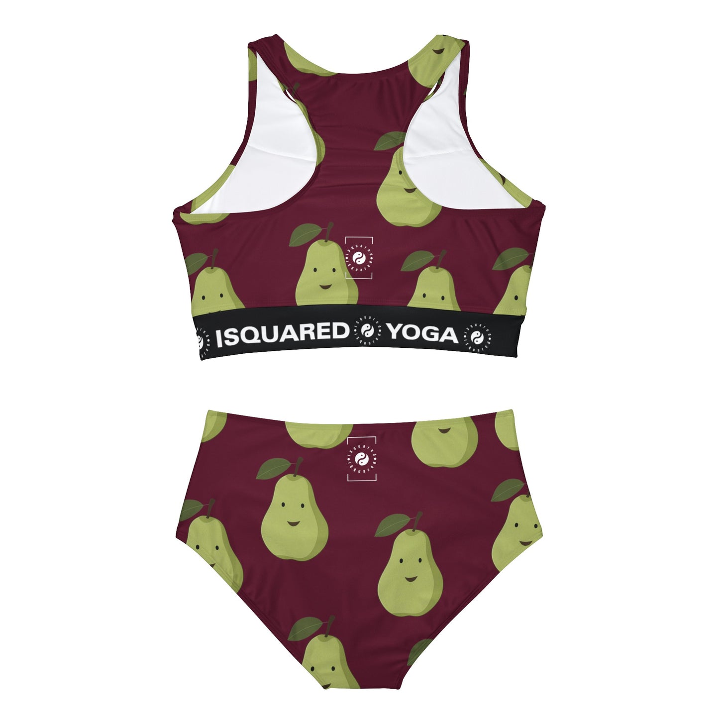 #60182D Deep Siena + Pear - Ensemble bikini yoga chaud