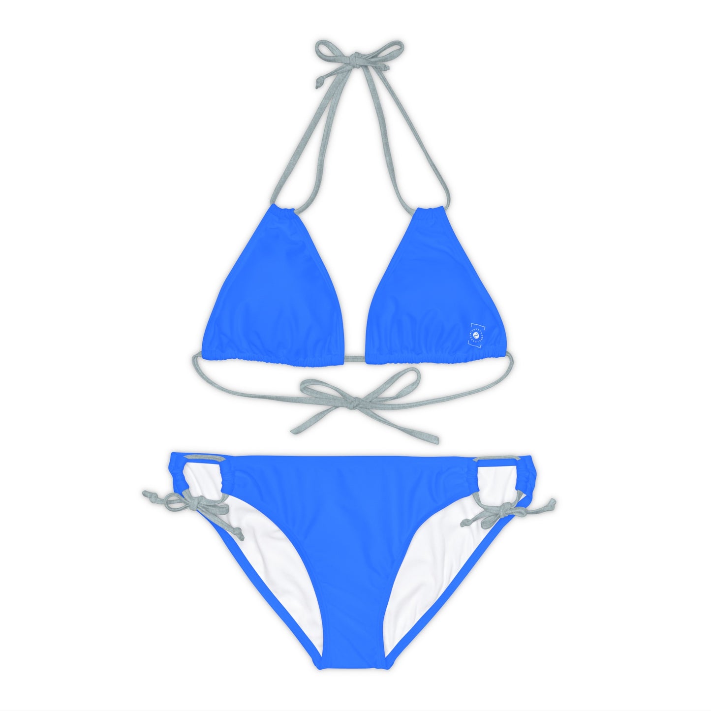 #2C75FF Electric Blue - Lace-up Bikini Set
