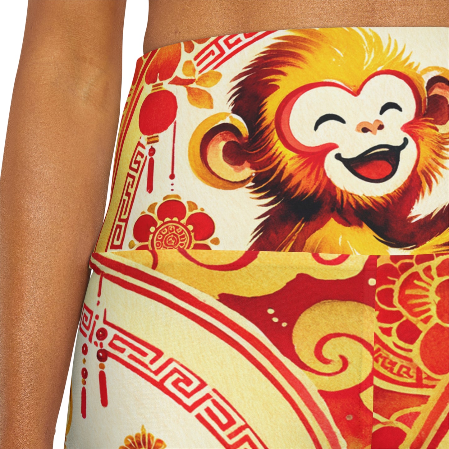 "Golden Simian Serenity in Scarlet Radiance" - shorts