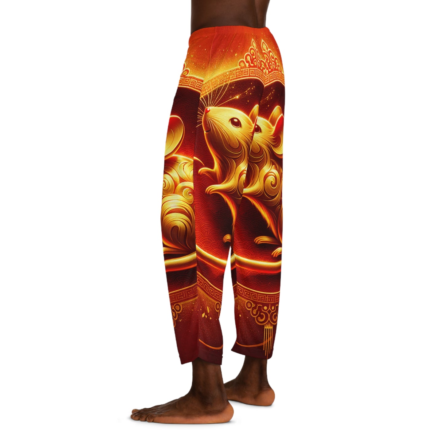 "Golden Emissary: A Lunar New Year's Tribute" - men's Lounge Pants