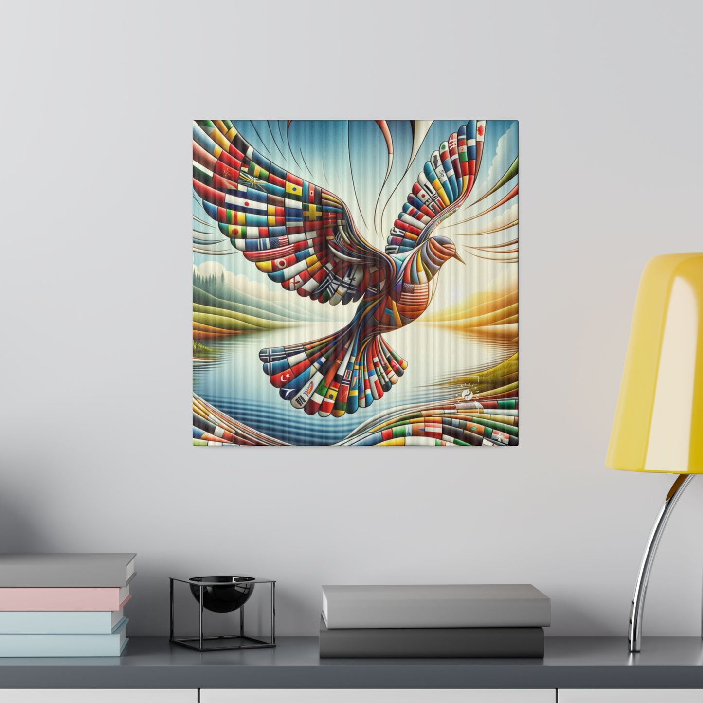 "Global Tapestry of Tranquility" - Art Print Canvas