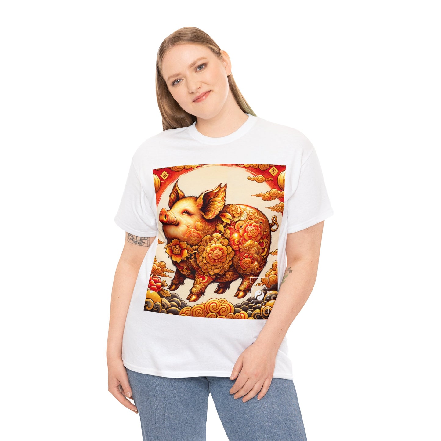 "Golden Prosperity: The Divine Swine Celebration" - Heavy T