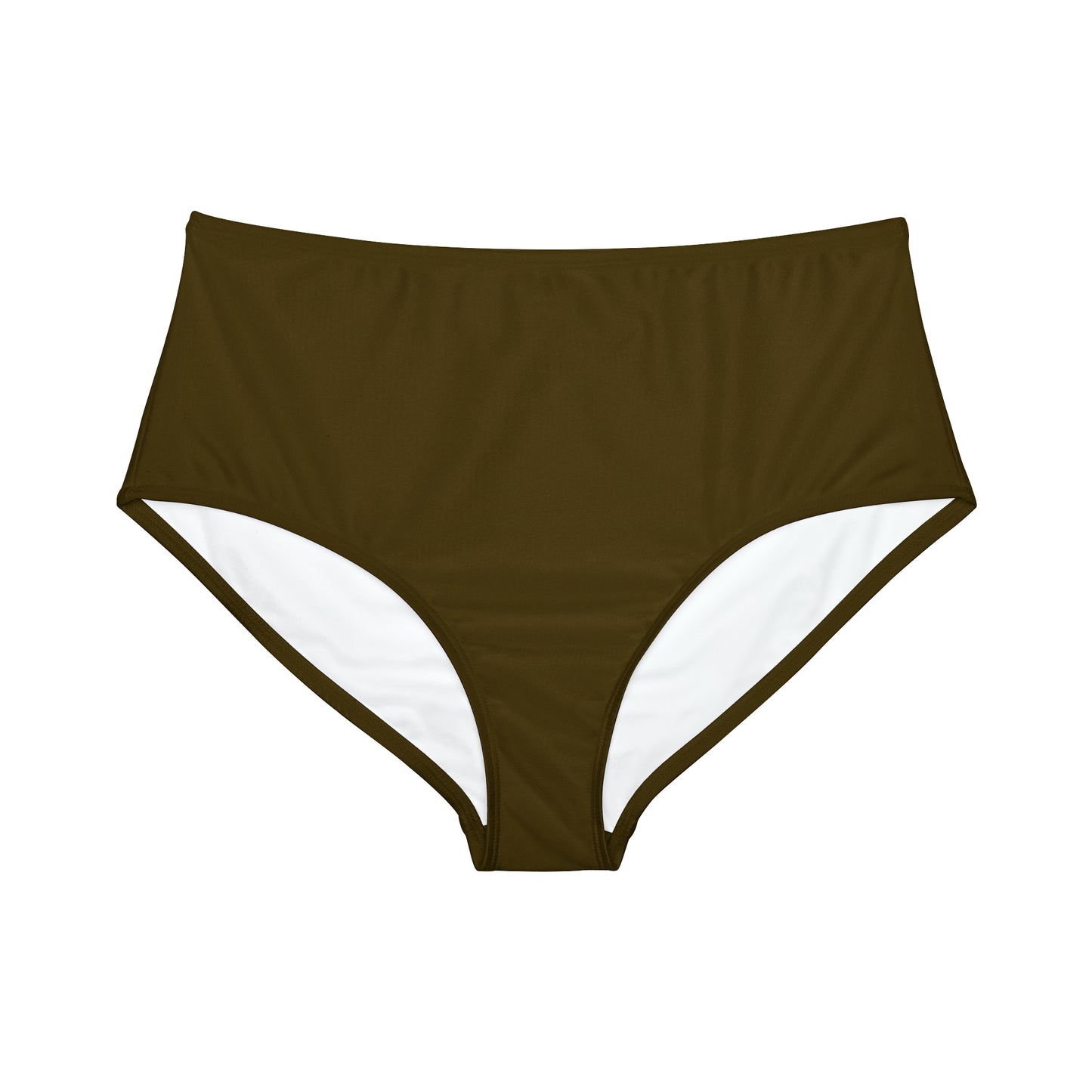 Earthy Brown - Bas de bikini taille haute 