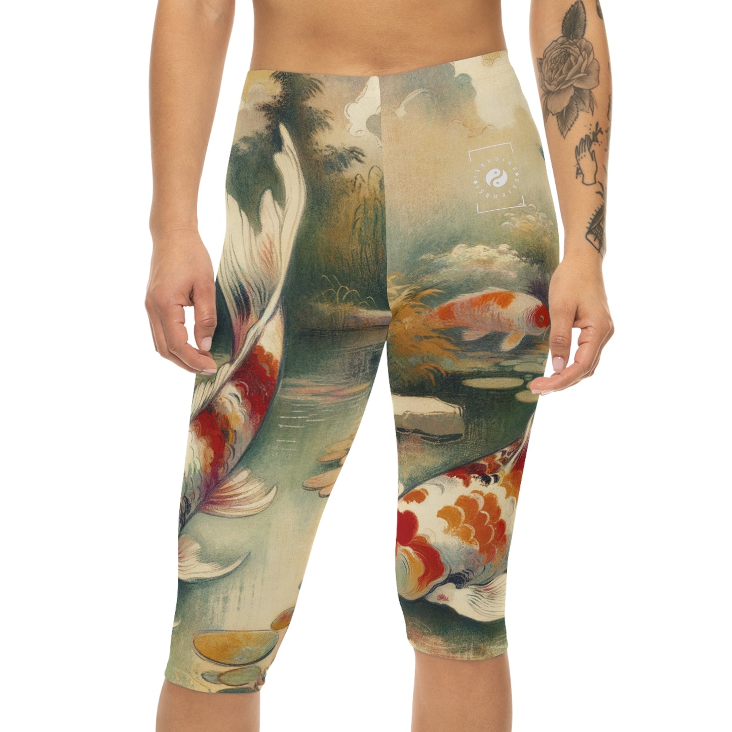 Koi Lily Pond - Capri Shorts