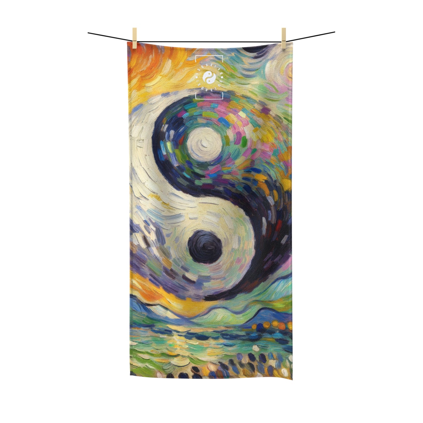 "Spectral Duality: An Impressionist Balance" - All Purpose Yoga Towel