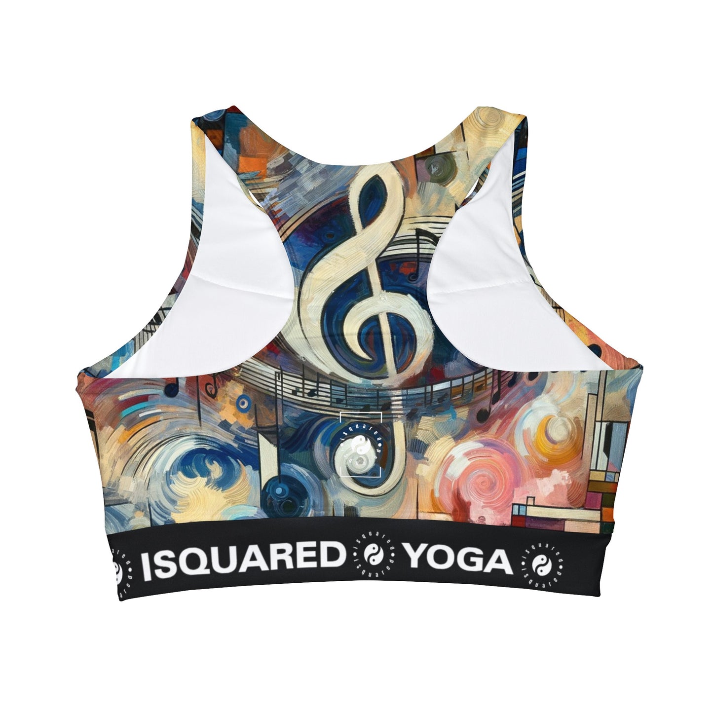 "Melodic Abstraction: Kandinsky's Symphony" - High Neck Crop Top