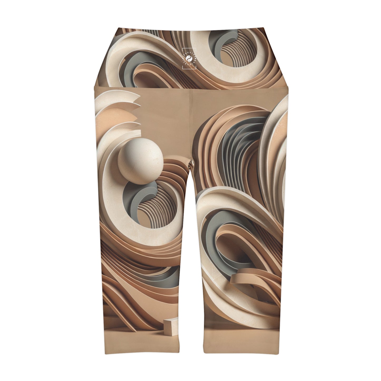 "Hepworth Hues : Une symphonie aux tons terrestres" - Leggings Capri taille haute