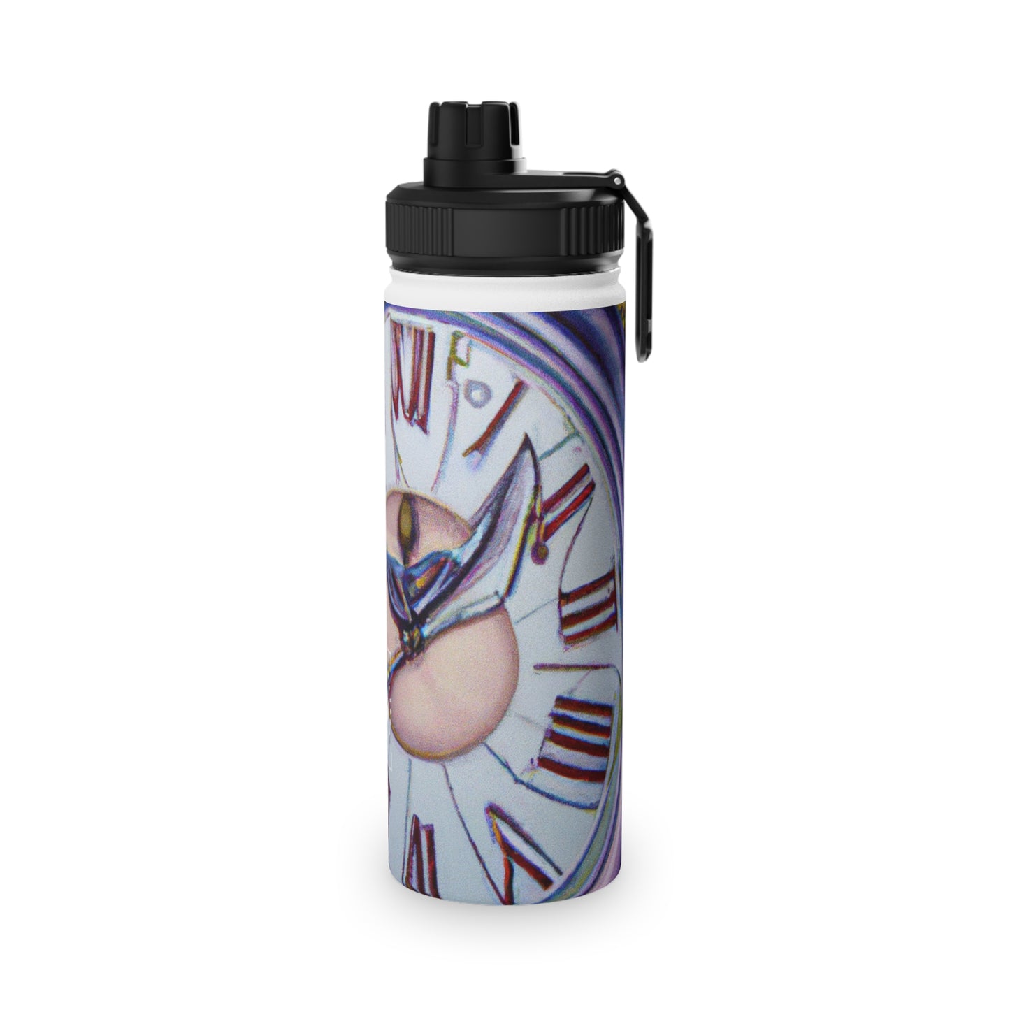 "Chrono Illusionist's Liquid Riddle" - Sports Water Bottle