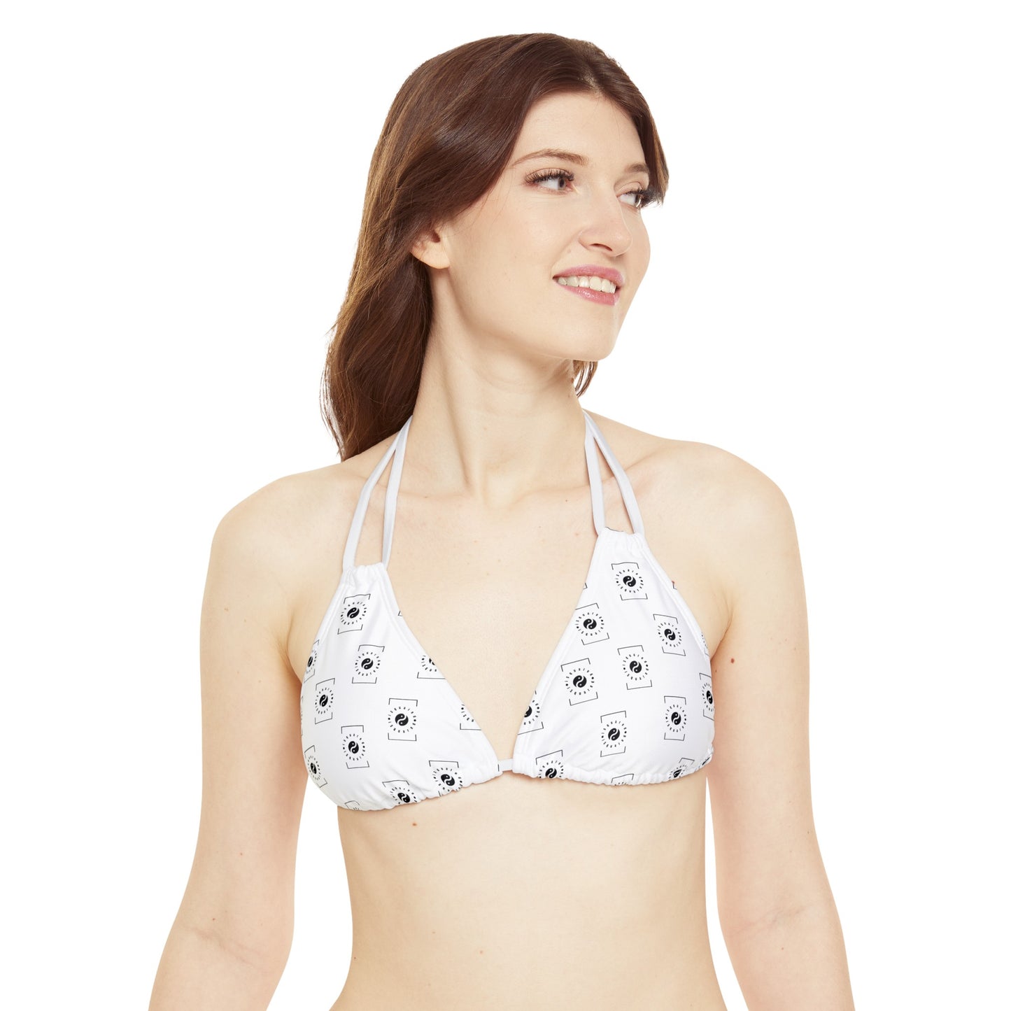 white iSquared Yoga - Lace-up Bikini Set