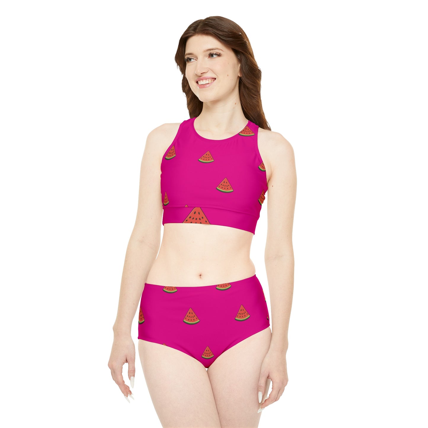 #DF0086 Pink + Watermelon - Hot Yoga Bikini Set